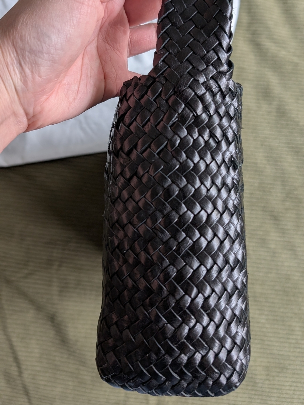 Massimo Dutti Nappa leather woven bag - Picture 10 of 13